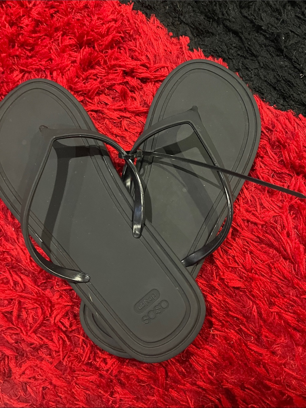 ASOS Black Slim-Strap Flip Flops